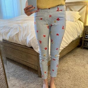 Floral cropped pants